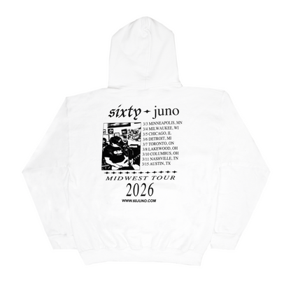 sixty juno Midwest Tour Hoodie (White)